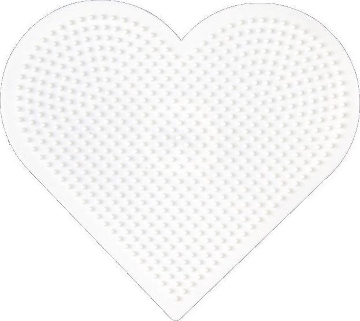 Hama Strijkkralen Grondplaat Hart Groot - Wit