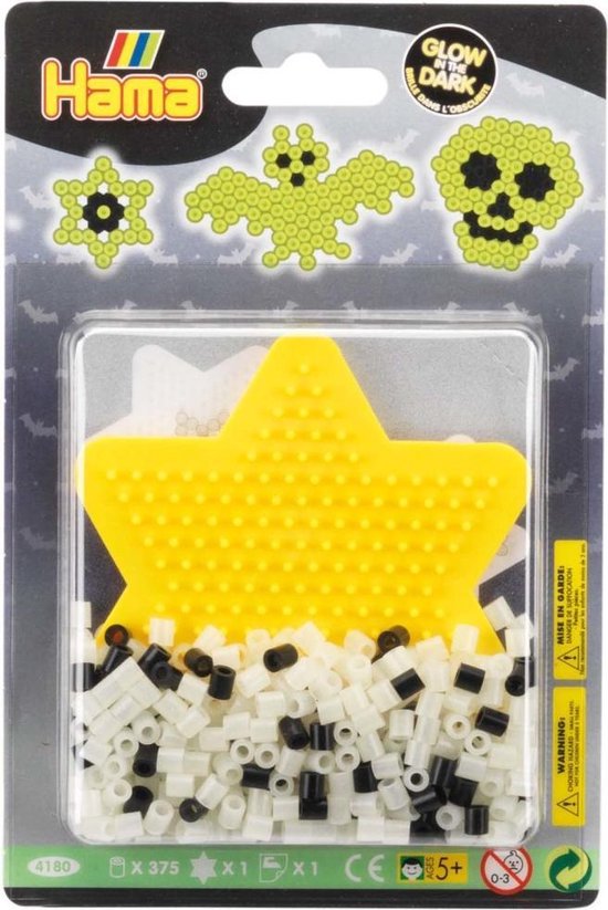 Hama Strijkkralen Glow In The Dark 375 Delig - Geel