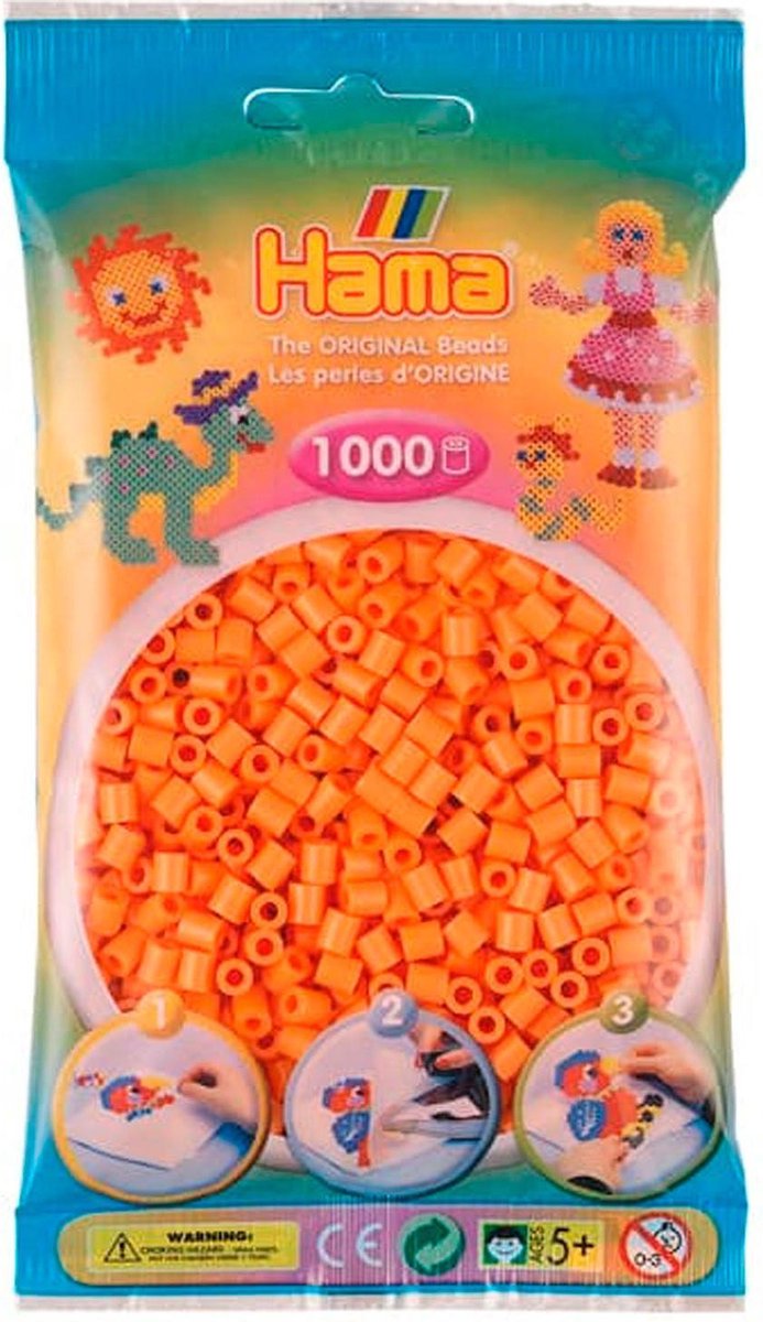 Hama Strijkkralen 1000 Abrikoos - Oranje