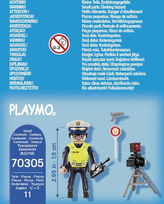 Playmobil Playmobil 70305 Politieman Met Flitscontrole