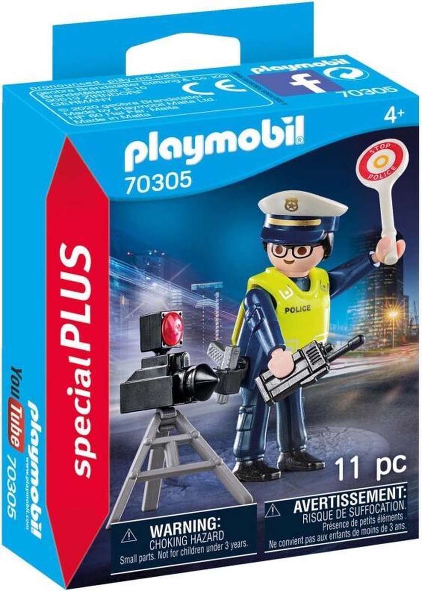 Playmobil Playmobil 70305 Politieman Met Flitscontrole
