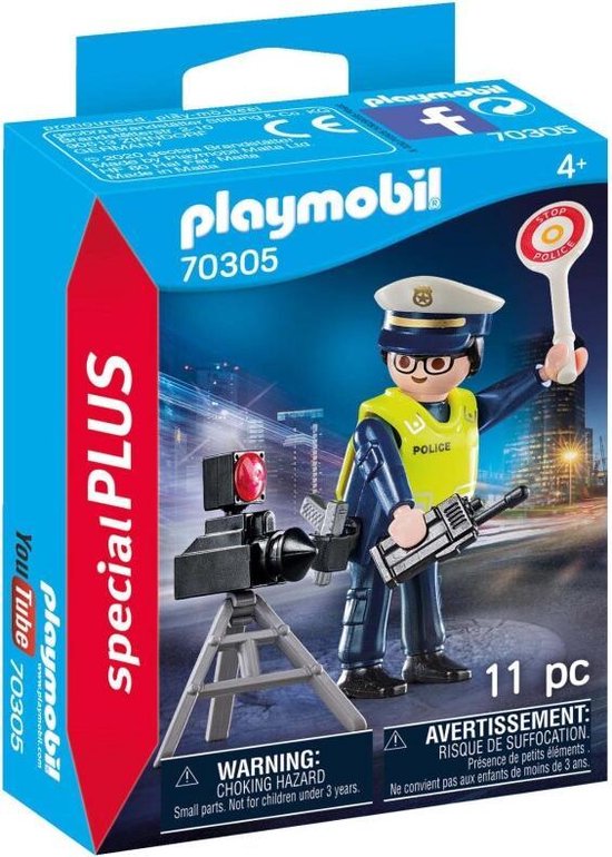 Playmobil Playmobil 70305 Politieman Met Flitscontrole
