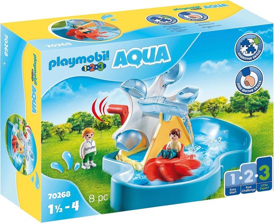 Playmobil 1.2.3 70268 Aqua Waterrad Met Carrousel