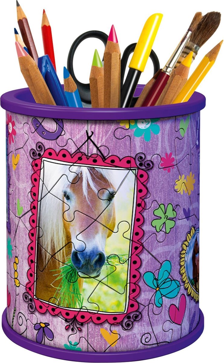 Ravensburger Puzzel 3D Pennenbak Paarden Rond