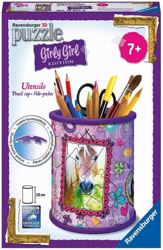 Ravensburger Puzzel 3D Pennenbak Paarden Rond