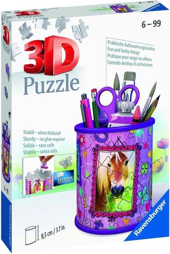 Ravensburger Puzzel 3D Pennenbak Paarden Rond