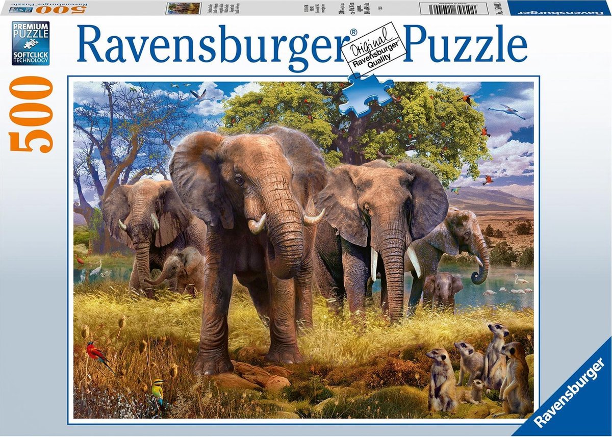 Ravensburger Puzzel Olifantenfamilie 500 Stukjes