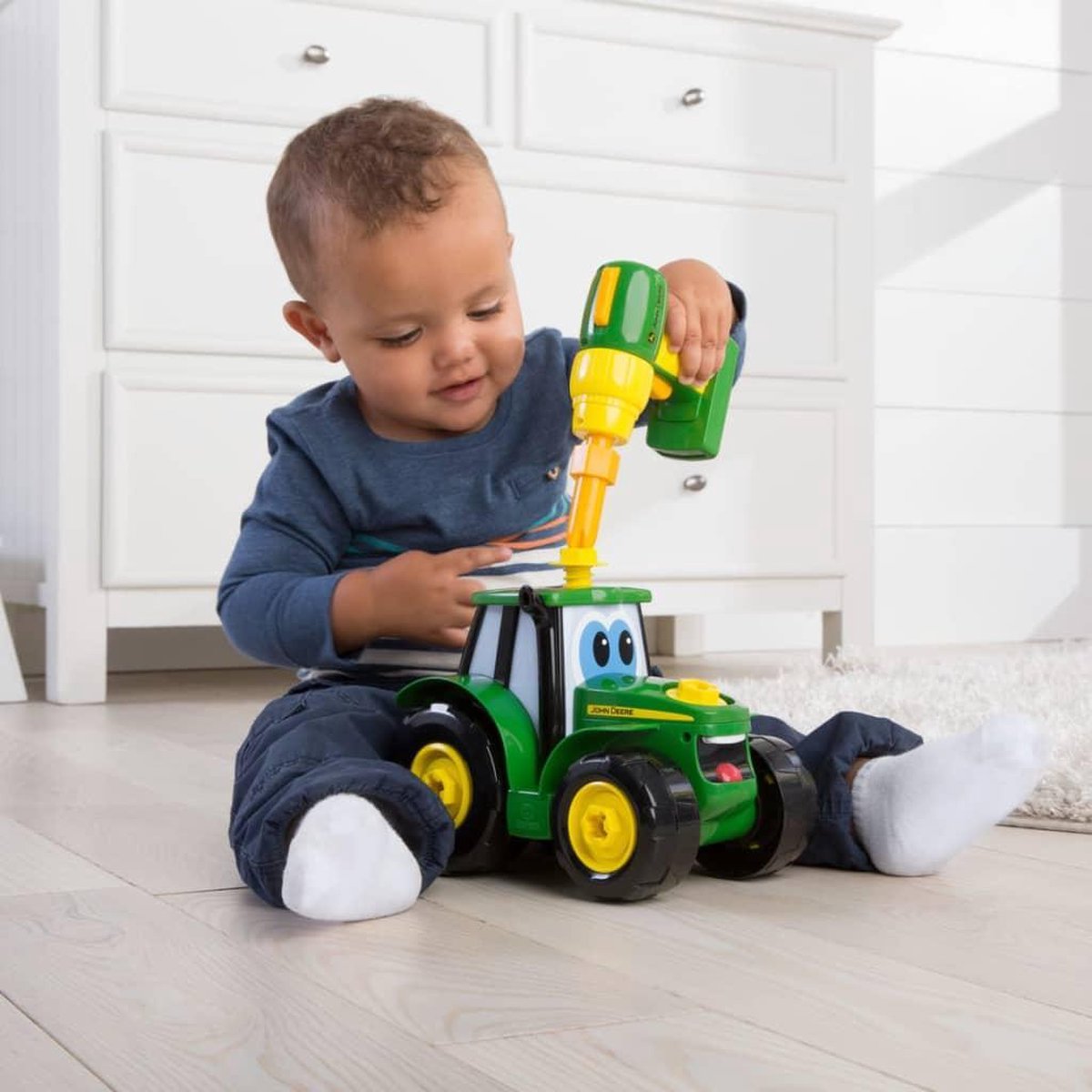 Tomy John Deere Bouw Een Johnny Tractor - Groen