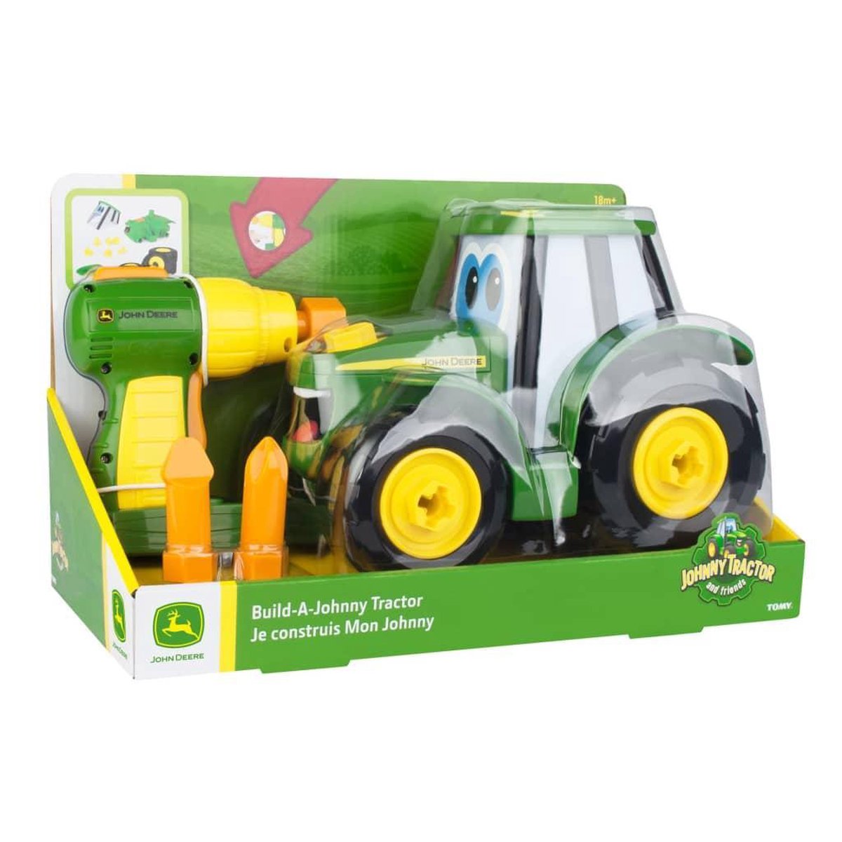 Tomy John Deere Bouw Een Johnny Tractor - Groen