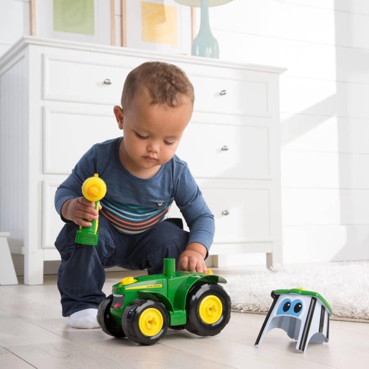 Tomy John Deere Bouw Een Johnny Tractor - Groen