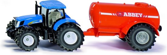 Siku Tractor Met Vacuum Tank - Blauw