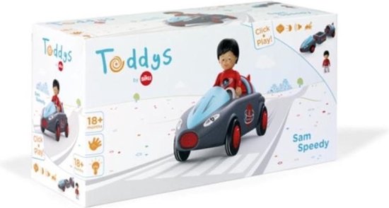 Toddys Sam Speedy 3 Delen Licht En Geluid Met Frictie-aandrijving - Zwart