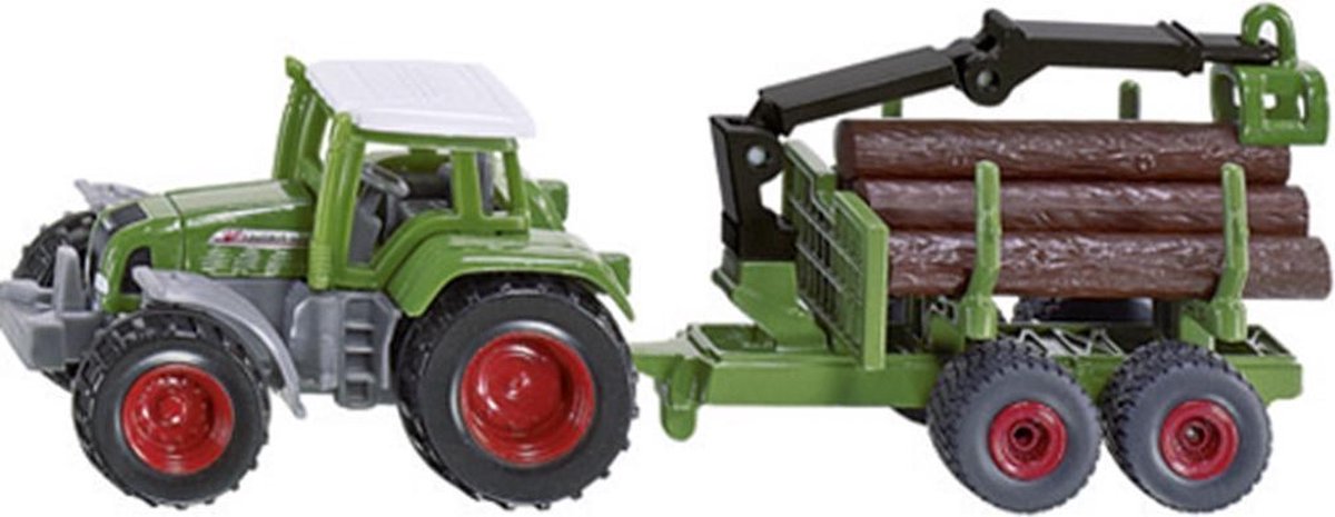 Siku Tractor Met Aanhanger - Bosaanhangwagen - Groen