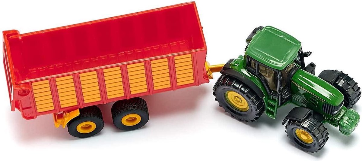 Siku Tractor John Deere Met Hooiwagen - Groen