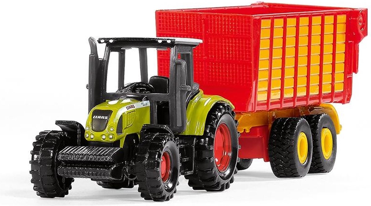 Siku Tractor John Deere Met Hooiwagen - Groen