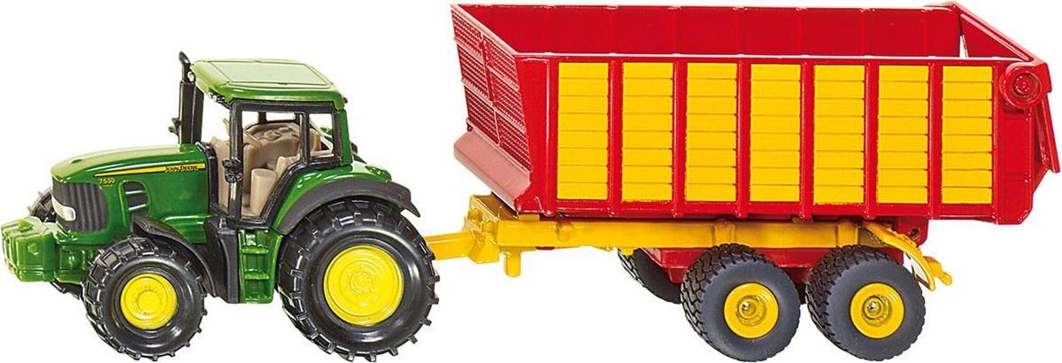 Siku Tractor John Deere Met Hooiwagen - Groen
