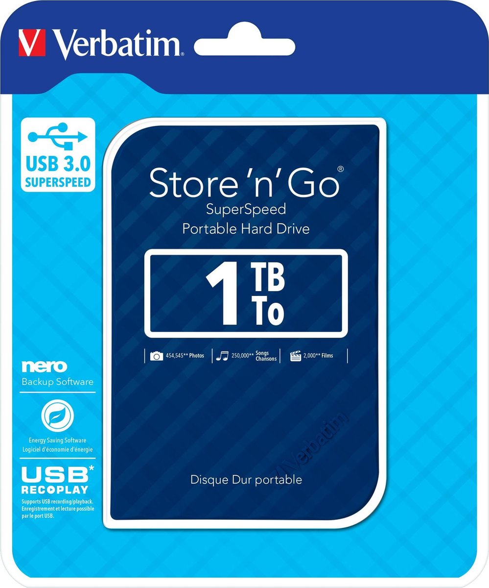 Verbatim Store 'n' Go - Externe harde schijf - 1 TB