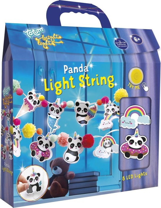 Totum slingerset Light String panda katoen junior 5-delig