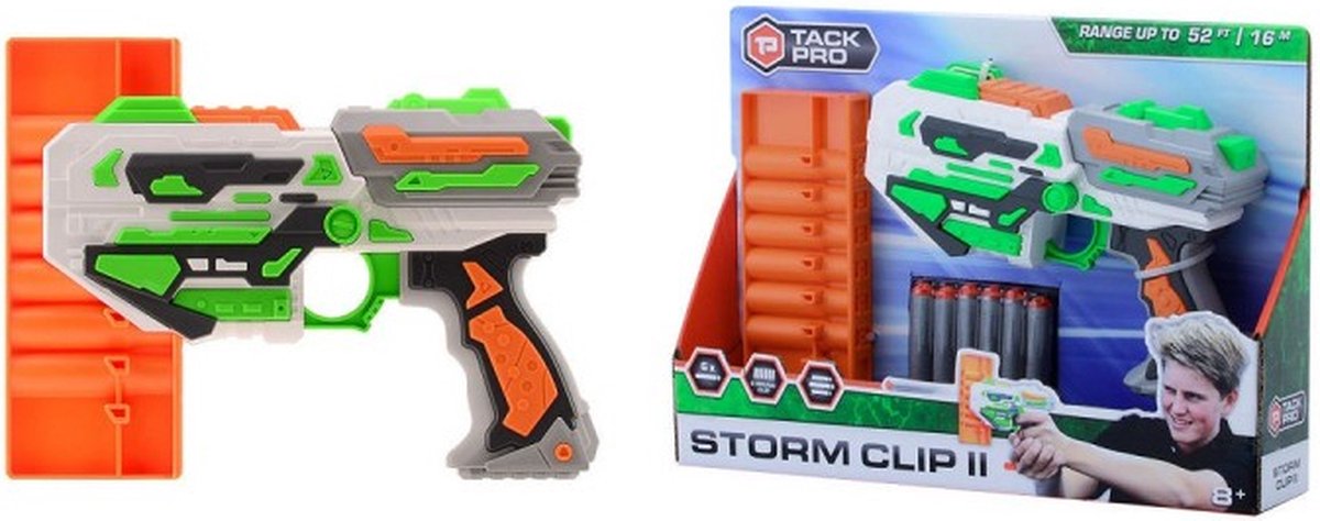 Tack Pro shotgun Storm Clip II jongens 31 cm 8-delig