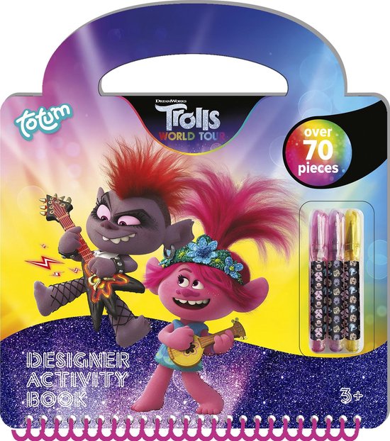 Totum doe- en activiteitenboek Trolls Designer 70-delig