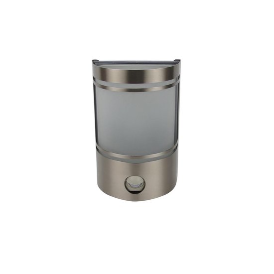 Ranex Wandlamp voor Buiten, Bewegingssensor, Geborsteld Aluminium, Halfrond, E27 Fitting - Silver
