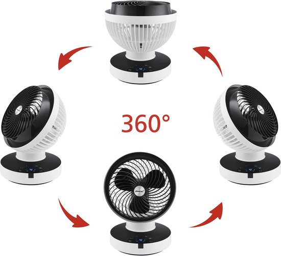 Steba Germany - Steba VT360 Twist - Tafelventilator - 360° - Afstandsbediening -/Wit - Zwart