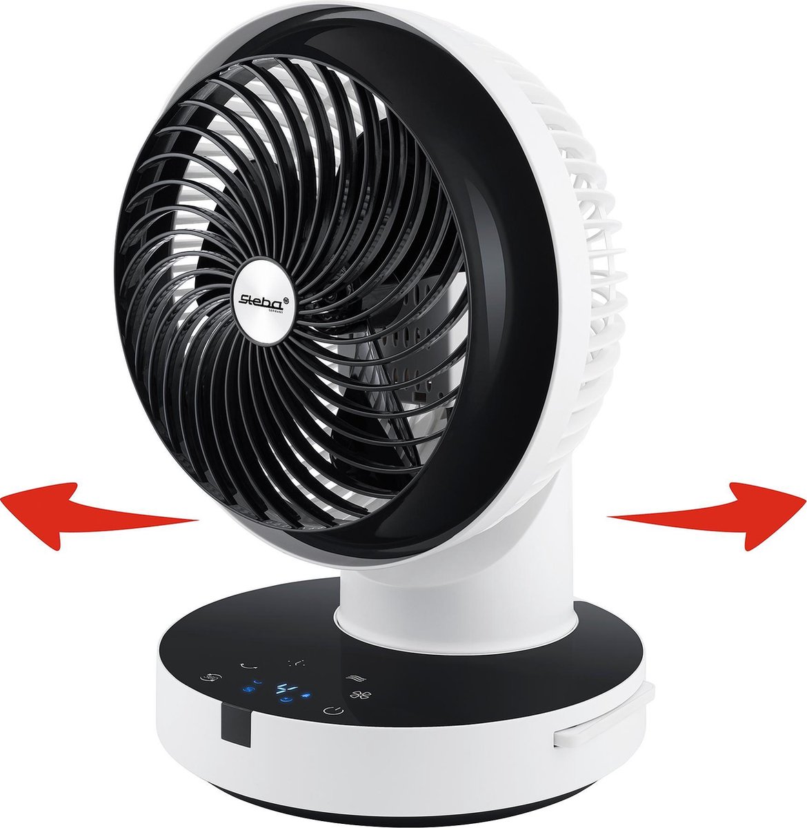 Steba Germany - Steba VT360 Twist - Tafelventilator - 360° - Afstandsbediening -/Wit - Zwart