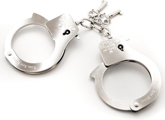 FIFTY SHADES You are Mine - Metal Handcuffs - Grijs