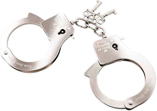 FIFTY SHADES You are Mine - Metal Handcuffs - Grijs