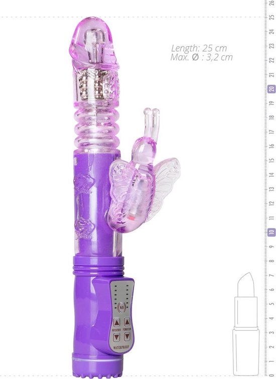 Stotende Butterfly Vibrator - - Paars