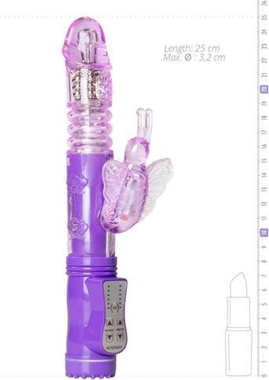 Stotende Butterfly Vibrator - - Paars