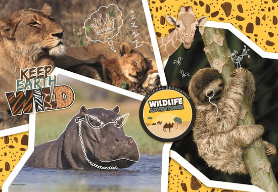 Clementoni legpuzzel National Geographic Wildlife 104 stukjes