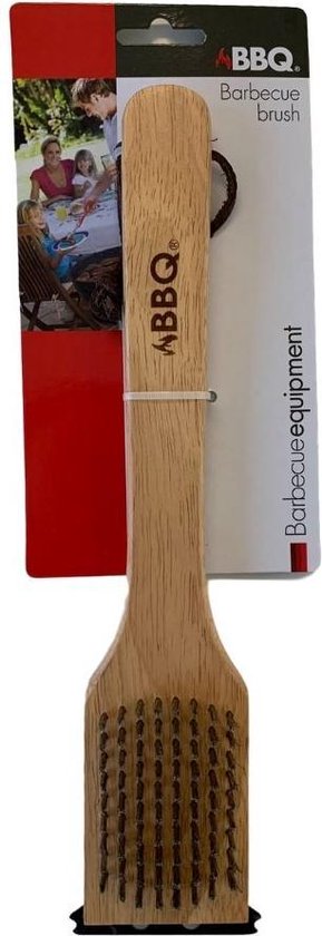 Orange85 Barbecue schoonmaak borstel hout met schraper