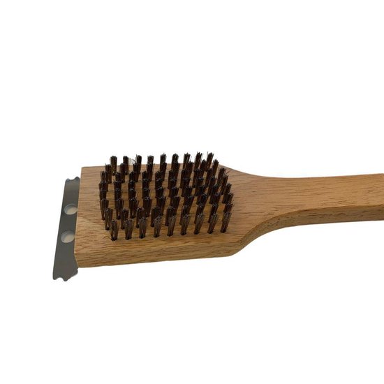 Orange85 Barbecue schoonmaak borstel hout met schraper