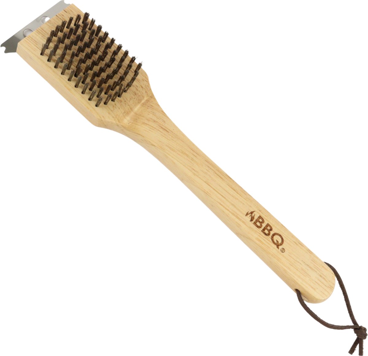 Orange85 Barbecue schoonmaak borstel hout met schraper