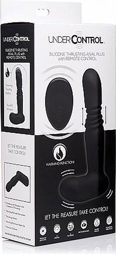 Under Control Stotende Anaal Plug met Afstandsbediening - Zwart