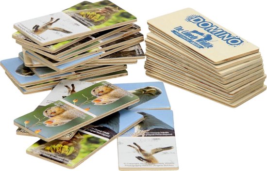 The Comedy Wildlife houten domino dieren 28-delig