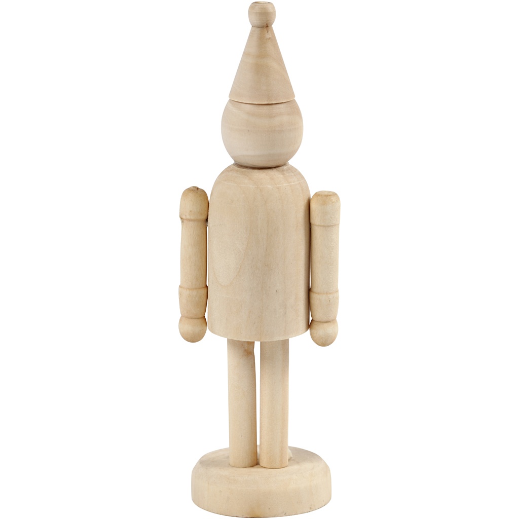 Creotime houten figuur Muts 13 cm blank per stuk