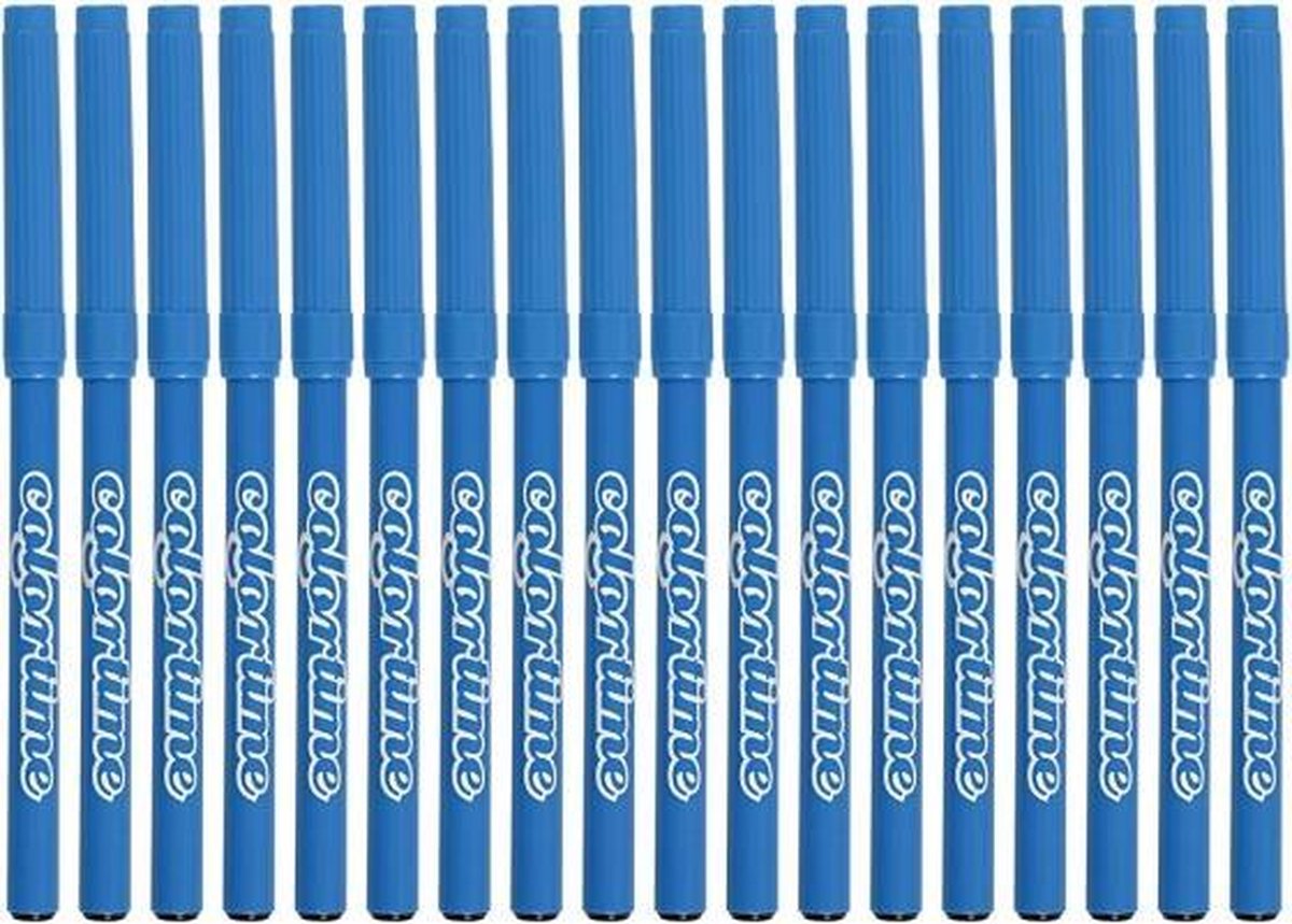 Colortime stiften lijndikte 2 mm licht 18 stuks - Blauw