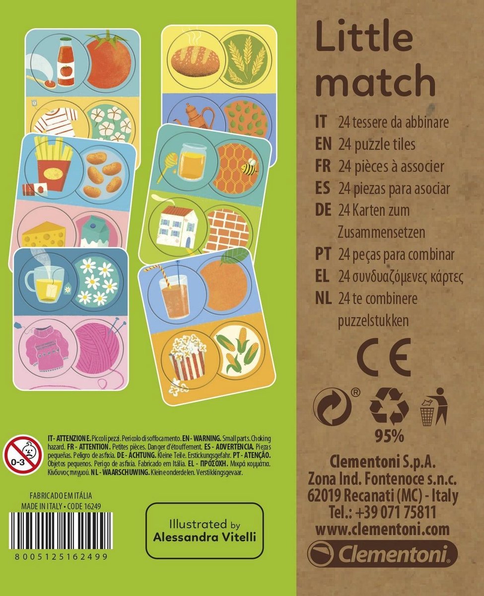 Clementoni legpuzzel Little Match Voor & Na junior 24-delig