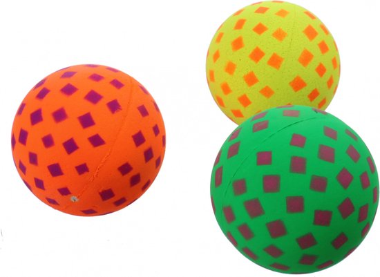 Johntoy High Bounce stuiterballen 6,5 cm 3 stuks