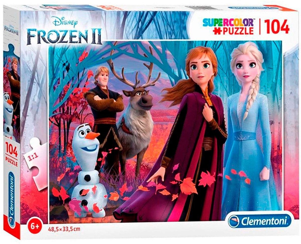 Clementoni legpuzzel Frozen II karton meisjes 104 stukjes