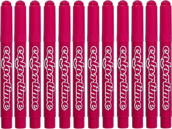 Colortime stiften lijndikte 5 mm 12 stuks - Roze