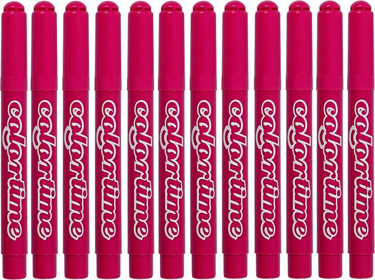 Colortime stiften lijndikte 5 mm 12 stuks - Roze