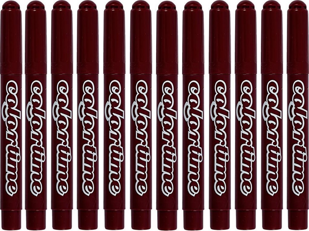 Colortime stiften lijndikte 5 mm wijn 12 stuks - Rood