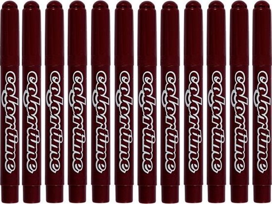 Colortime stiften lijndikte 5 mm wijn 12 stuks - Rood