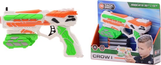 Tack Pro pistool Shooter I junior 18 cm zwart/ 7-delig-delig - Rood