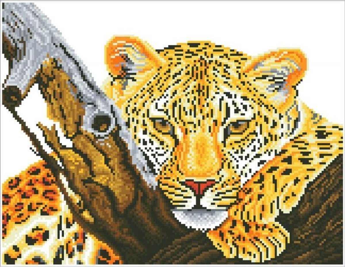 Diamond Dotz Leopard Look : 46x36 cm