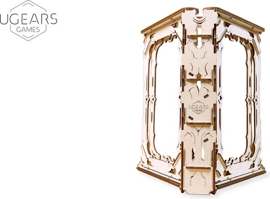 Ugears Houten Modelbouw Game Master Scherm met Dobbeltoren - Bruin