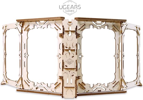 Ugears Houten Modelbouw Game Master Scherm met Dobbeltoren - Bruin